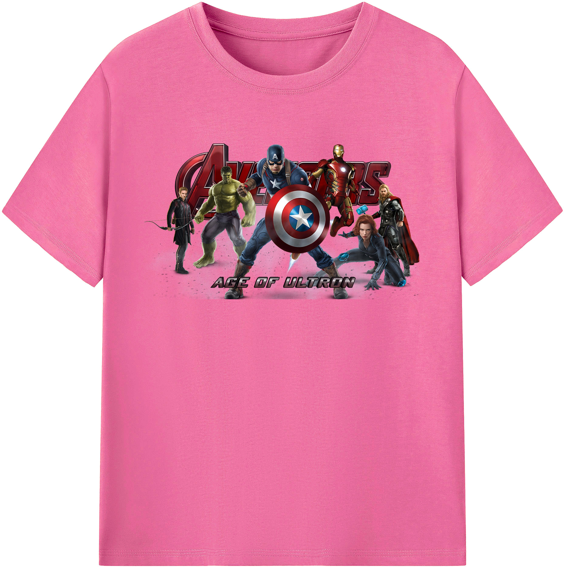 （画像用） アベンジャーズ The Avengers レディースカジュアルプリントTシャツ（綿100％）